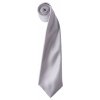 Kravata Premier Saténová kravata Colours stříbrná