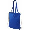 Nákupní taška a košík Bavlněná nákupní taška 2v1 se stahovací šňůrkou královská modrá
