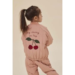 Konges Sløjd Dětská bomber bunda JUNO FRILL BOMBER JACKET růžová KS100322