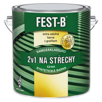 Barvy A Laky Hostivař FEST-B S2141, antikorozní nátěr na železo 0111 šedý, 2,5 kg