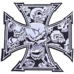 Nášivka Gray Iron Skull Cross střední – Hledejceny.cz