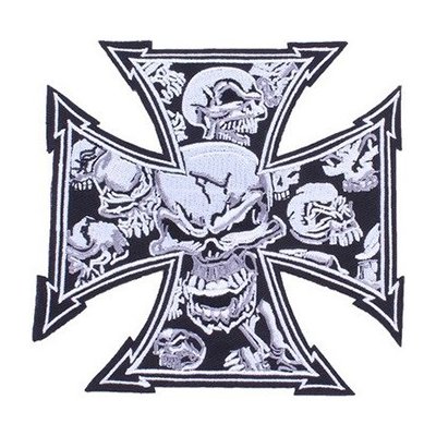 Nášivka Gray Iron Skull Cross střední – Hledejceny.cz