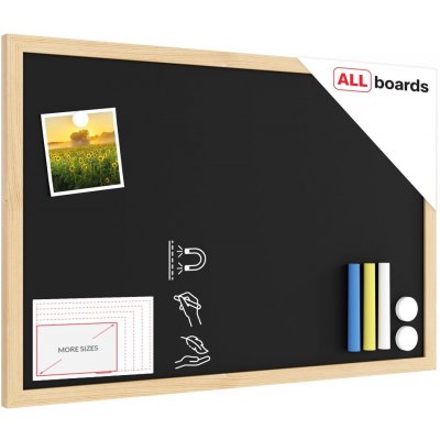 Allboards TM64BKB Magnetická tabule 60 x 40 NATURAL TM64BKB – Zboží Živě