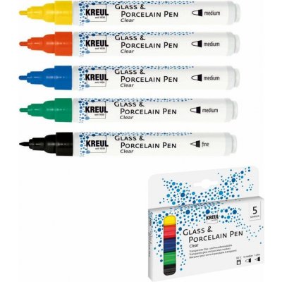 Kreul Pera na porcelán a sklo průhledné Clear 5ks – Zbozi.Blesk.cz