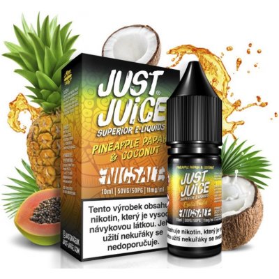 Just Juice Salt Pineapple Papaya & Coconut 10 ml 20 mg – Zbozi.Blesk.cz