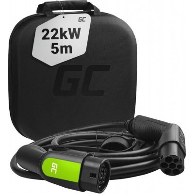 Green Cell GC nabíjecí kabel pro elektromobily Typ2 22kW 3x32A 5m EV07