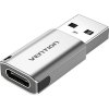 Adaptér a redukce k mobilu Vention USB 3.0 (M) to USB-C (F) OTG Adapter Gray Aluminum Alloy Type CDPH0