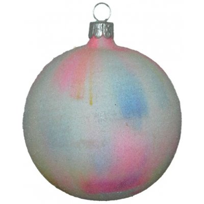 ORNEX Koule skleněná bílá pudink 80 mm – Hledejceny.cz