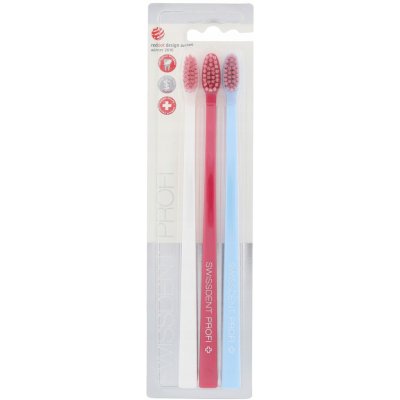 Swissdent Profi Gentle Trio White, Pink, Light Blue Extra Soft 3 ks – Hledejceny.cz