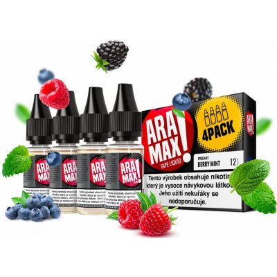 Aramax 4Pack Berry Mint 4 x 10 ml 12 mg – Hledejceny.cz