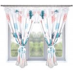 Fliying Hotové kusové záclony - L220 modrá/růžová 300x160 cm – Hledejceny.cz