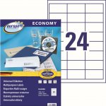 Avery Zweckform Europe100 ELA008 Samolepicí etikety 64,6x33,8 mm 2400 ks bílé – Hledejceny.cz