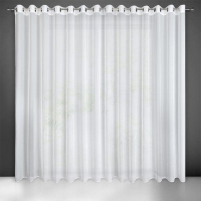 HOTOVÁ ZÁCLONA NA KROUŽKÁCH VENUS 300X250 CM BÍLA – Hledejceny.cz