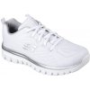 Dámské fitness boty ! ! Skechers Engineered Mesh Lace-Up W Memory Fo Runners Womens Wht Msh/Slv Trm