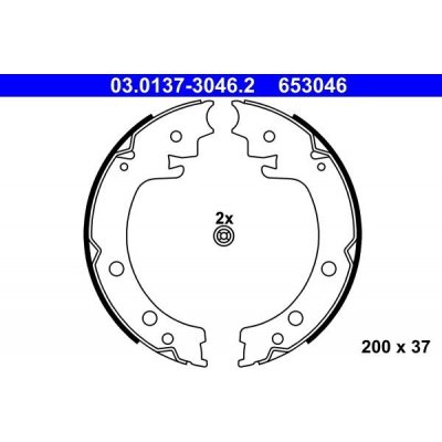Sada brzdových čelistí, parkovací brzda ATE 03.0137-3046.2 – Hledejceny.cz