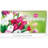 Kalendář PRESCO GROUP Stolní Tulipány řádkový 2020