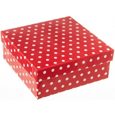 Krabice dárková papír puntík 10x10x5 cm – Sleviste.cz