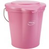 Úklidový kbelík Vikan Růžový plastový kbelík s víkem 12 l