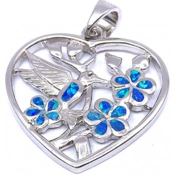 Jan Kos jewellery Stříbrný přívěsek víla s modrým opálem 121