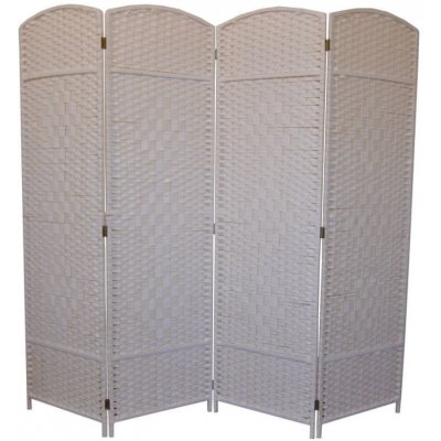 Axin Trading Paravan provázkový čtyřdílný bílá – Sleviste.cz