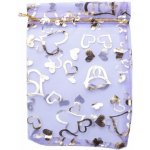 Nefertitis Dárkový sáček organza 13 x 18 cm fialový se srdíčky NF16260 - 13 x 18 cm – Zboží Dáma