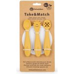 Petite&mars Set silikonových tréninkových lžiček Take&Match 6m+ Intense Ochre – Zboží Dáma