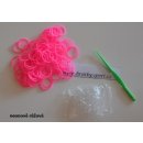 RAINBOW LOOM Original gumičky 300 kusov neónovo ružové