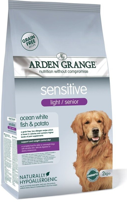 Arden Grange Senior Light Sensitive Grain Free Fresh Ocean White Fish & Potato 12 kg