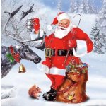 Ubrousek 33 x 33 cm SANTA A ZVÍŘÁTKA – HobbyKompas.cz Ubrousek 33 x 33 cm SANTA A ZVÍŘÁTKA – HobbyKompas.cz