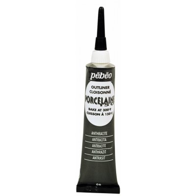 Pébéo Konturovací barva na porcelán Porcelaine 150 20 ml 06 Anthracite Black – Zboží Dáma