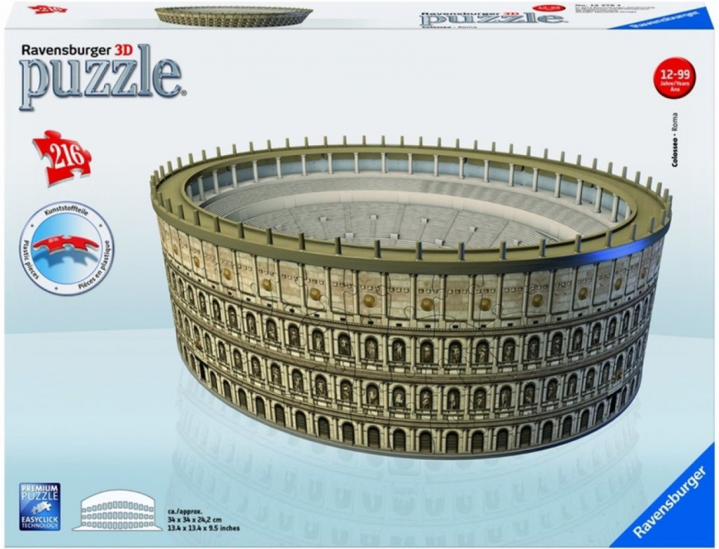 Ravensburger 3D puzzle Koloseum Řím 216 ks od 853 Kč Heureka.cz