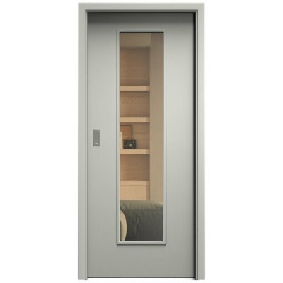 Sapeli Elegant Komfort M55 posuvné šedá 100 x 210 cm Planibel bronz – Hledejceny.cz