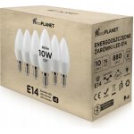 Berge 6x LED žárovka EcoPlanet E14 10W svíčka 880lm neutrální bílá 6XEP0140