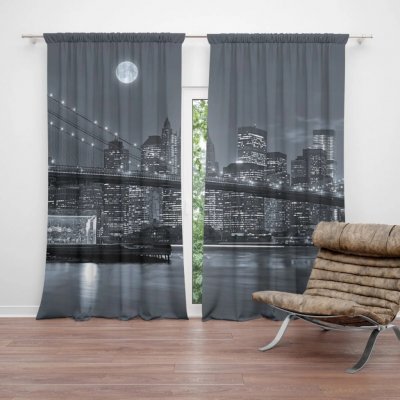 Sablio Závěs Noční New York 2: 2ks 140x250cm – Hledejceny.cz
