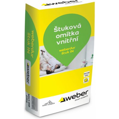 Weber dur štuk IN Štuková omítka vnitřní 25 kg – Sleviste.cz