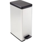 Curver Slim Bin pedálový odpadkový koš 40 l, černý/stříbrný – Zboží Dáma