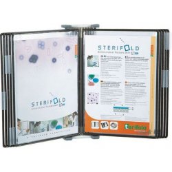 Tarifold Antimikrobiální nástěnný kovový držák Sterifold s černými rámečky A4, 10 ks