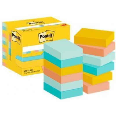 3M POSTIT Samolepicí bloček Beachside, mix barev, 38 x 51 mm, 12x 100 listů, 3M POSTIT 7100290157 ,balení 1200 ks – Hledejceny.cz