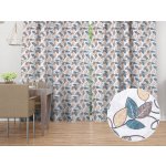 Biante Dekorační závěs PML-035 Modro-žluté listy 145x210 cm – Hledejceny.cz
