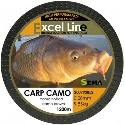 Sema Excel Line Carp Camo brown 1200 m 0,3 mm