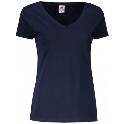 FRUIT OF THE LOOM LADY FIT VALUEWEIGHT V-NECK T deep NAVY