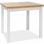 Signal Jídelní stůl Adam 90 x 65 cm dub lancelot bílá – Zboží Dáma Signal Jídelní stůl Adam 90 x 65 cm dub lancelot bílá – Zboží Dáma