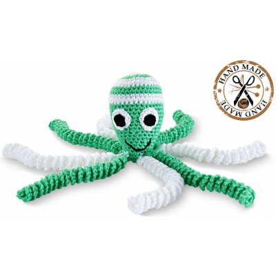 Wooline háčkovaná chobotnička pro novorozence zelená