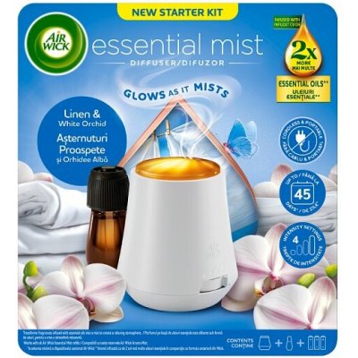Air Wick Aroma difuzér a náplň pro aroma difuzér Prádlo a Bílá orchidej 20 ml – Sleviste.cz