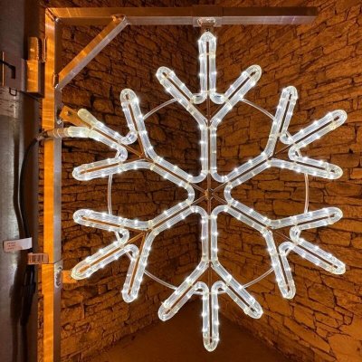 DECOLED Easy Fix 2D LED světelná vločka III, Ø 83 cm, ledově bílá, sada na veřejné osvětlení, hliník – Hledejceny.cz
