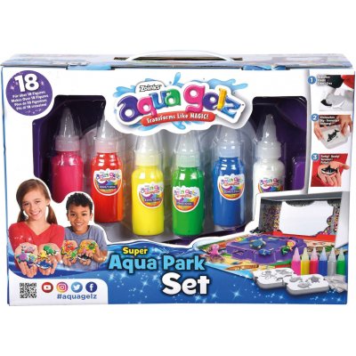 Simba Aqua Gelz Velká kreativní sada AquaPark 3D figurky zvířat 6 barev gelu – Zboží Dáma