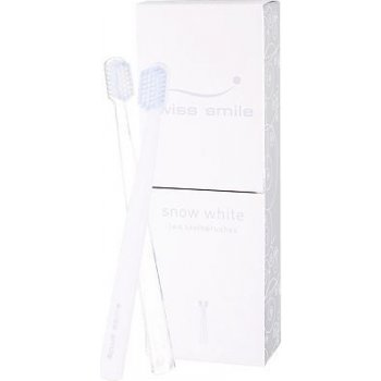 Swiss Smile Whitening Toothbrush Medium-Soft Toothbrush White1pc + Medium-Soft Toothbrush Transparent 1 pc dárková sada