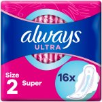 Always Ultra Super hygienické vložky s křidélky 16 kusů