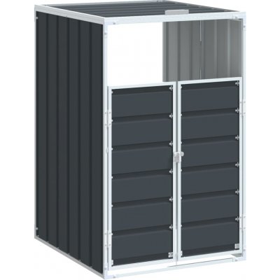 vidaXL Box na 1 popelnici 72 x 81 x 115 cm ocel antracitový – Zboží Dáma