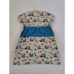 Pro útulný domov kapsář na ramínko + pytlík na bačkůrky Stavební stroje s petrolejovou – Sleviste.cz